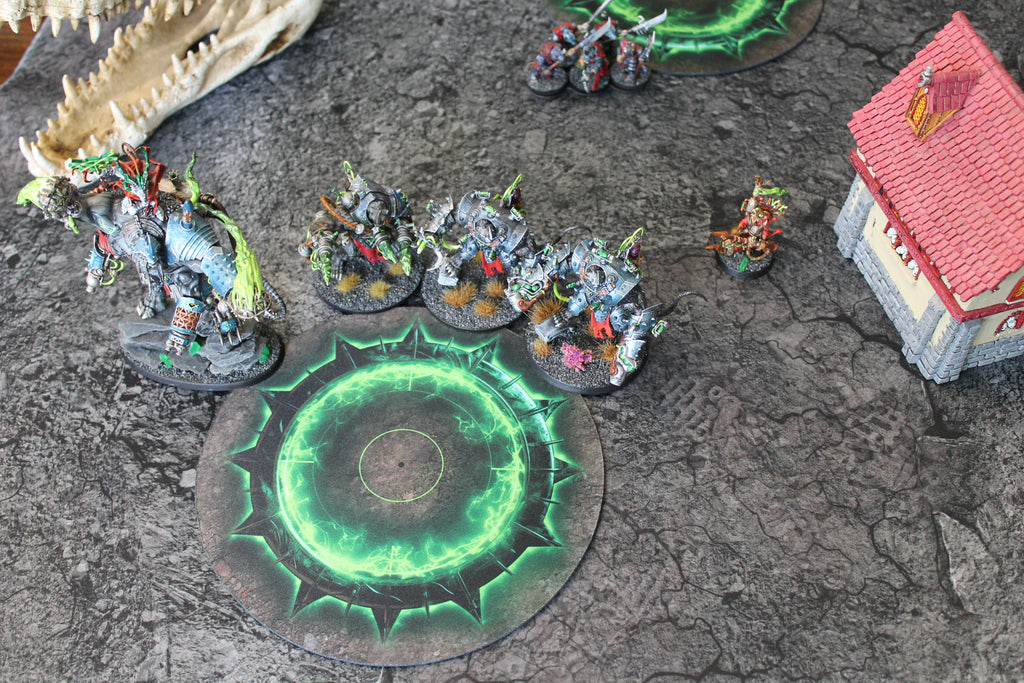 Double Sided Neoprene 7.57" Objective Markers - Green and Flaming Portal