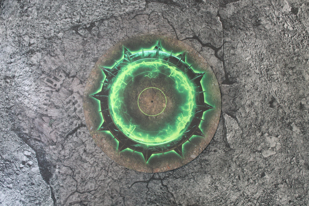 Double Sided Neoprene 7.57" Objective Markers - Green and Flaming Portal