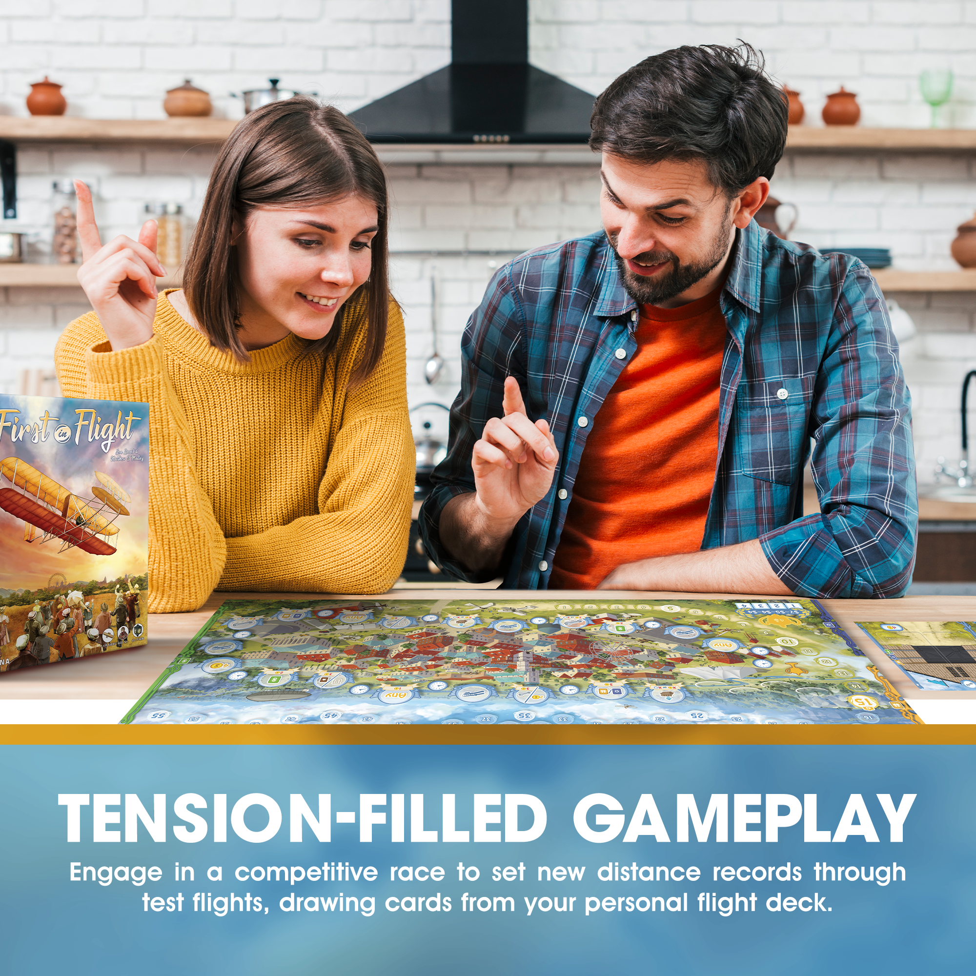 First in Flight: Mensa Award Winning Board Game About Historical Aviation - Strategy Board Game for Teens, Adults and Heavy Gamers - A Flight-Themed Adventure Card Game for Airplane Enthusiasts
