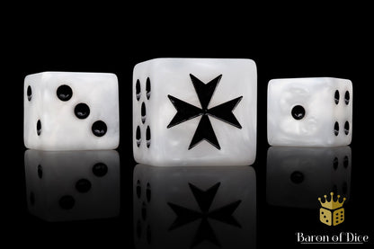 Knight Templar Dice - White