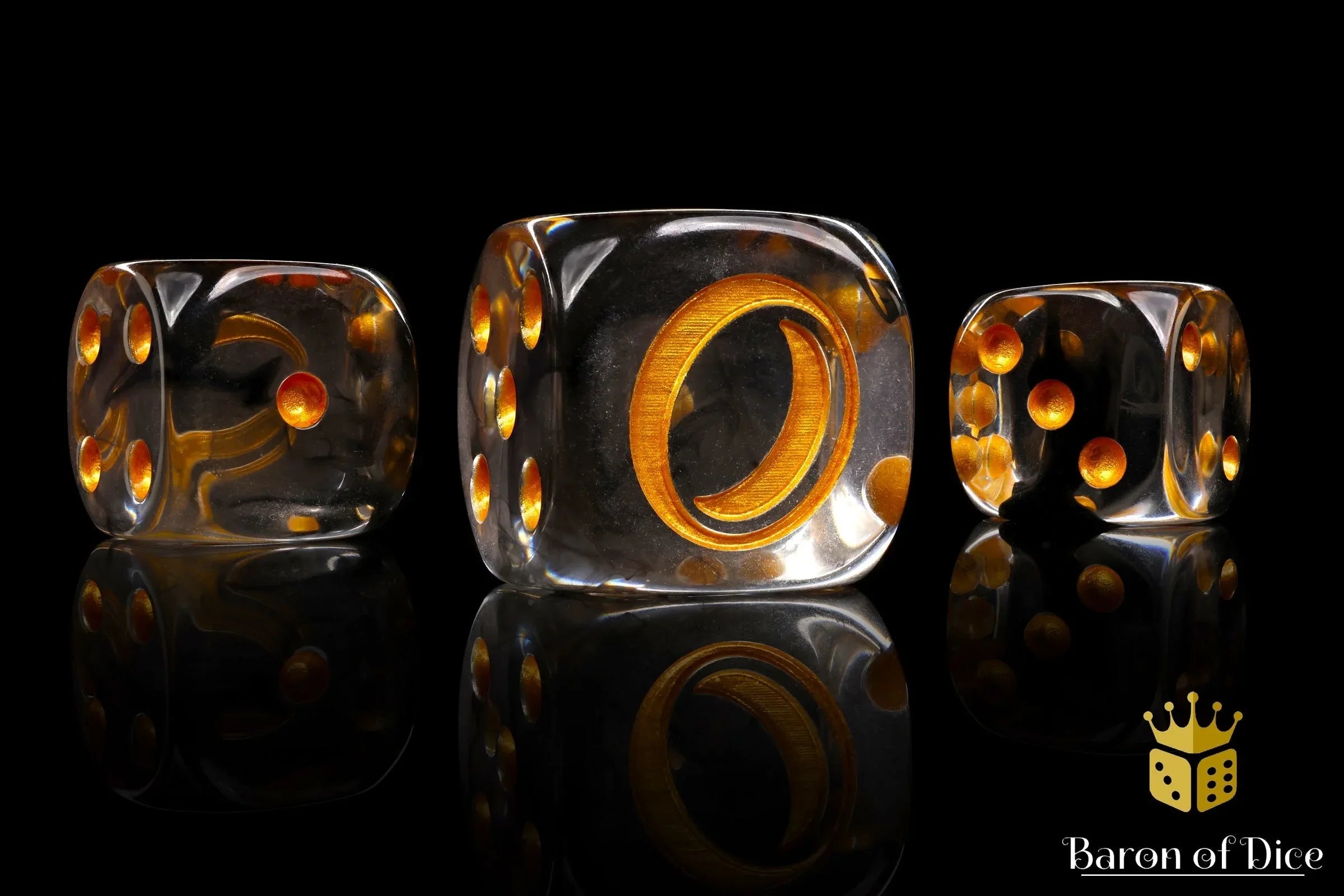 Translucent Gold Ring Dice - Out of Play