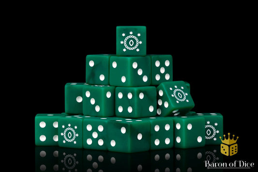 Green Kingdom, Square 16mm Dice - Out of Play
