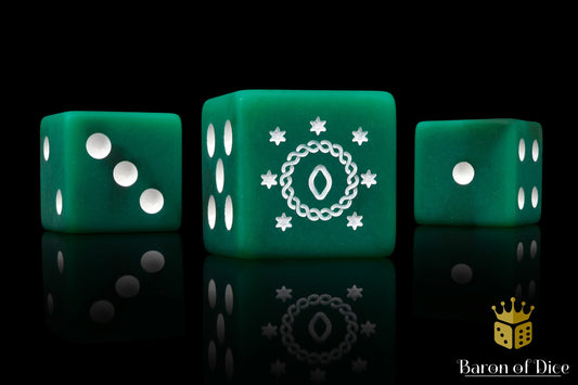 Green Kingdom, Square 16mm Dice - Out of Play