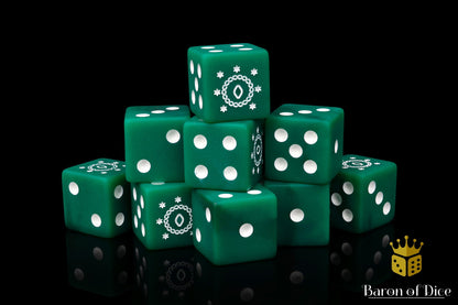 Green Kingdom, Square 16mm Dice - Out of Play