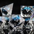 Legacy of Blue Eyes Liquid Core Dice Set - Silver