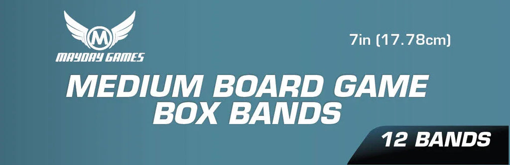 12 Pack of Medium Board Game Box Bands (7 inches) - Out of Play