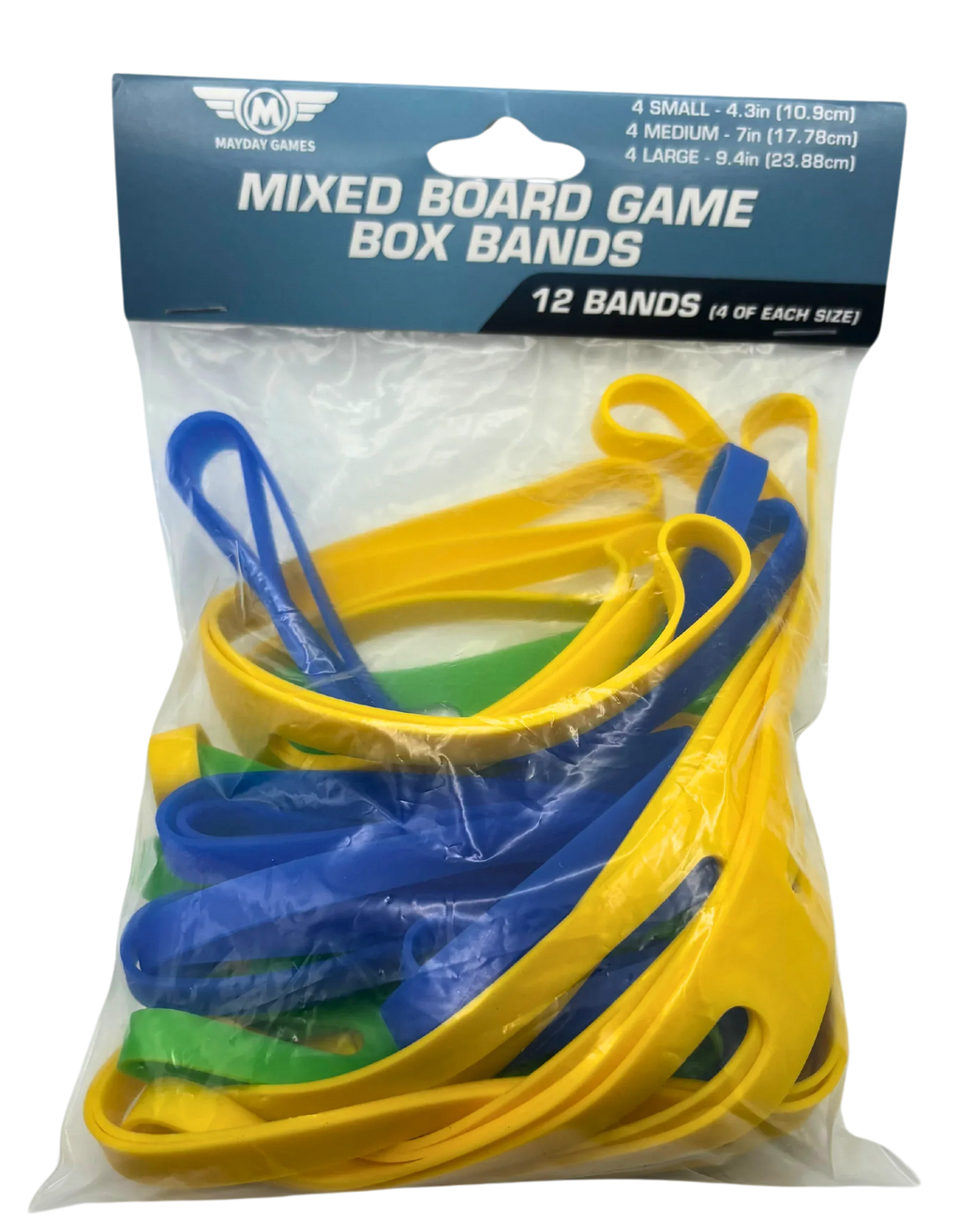 12 Pack of Mixed Board Game Box Bands (4 of each Small, Medium, Large) - Out of Play