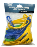12 Pack of Mixed Board Game Box Bands (4 of each Small, Medium, Large) - Out of Play