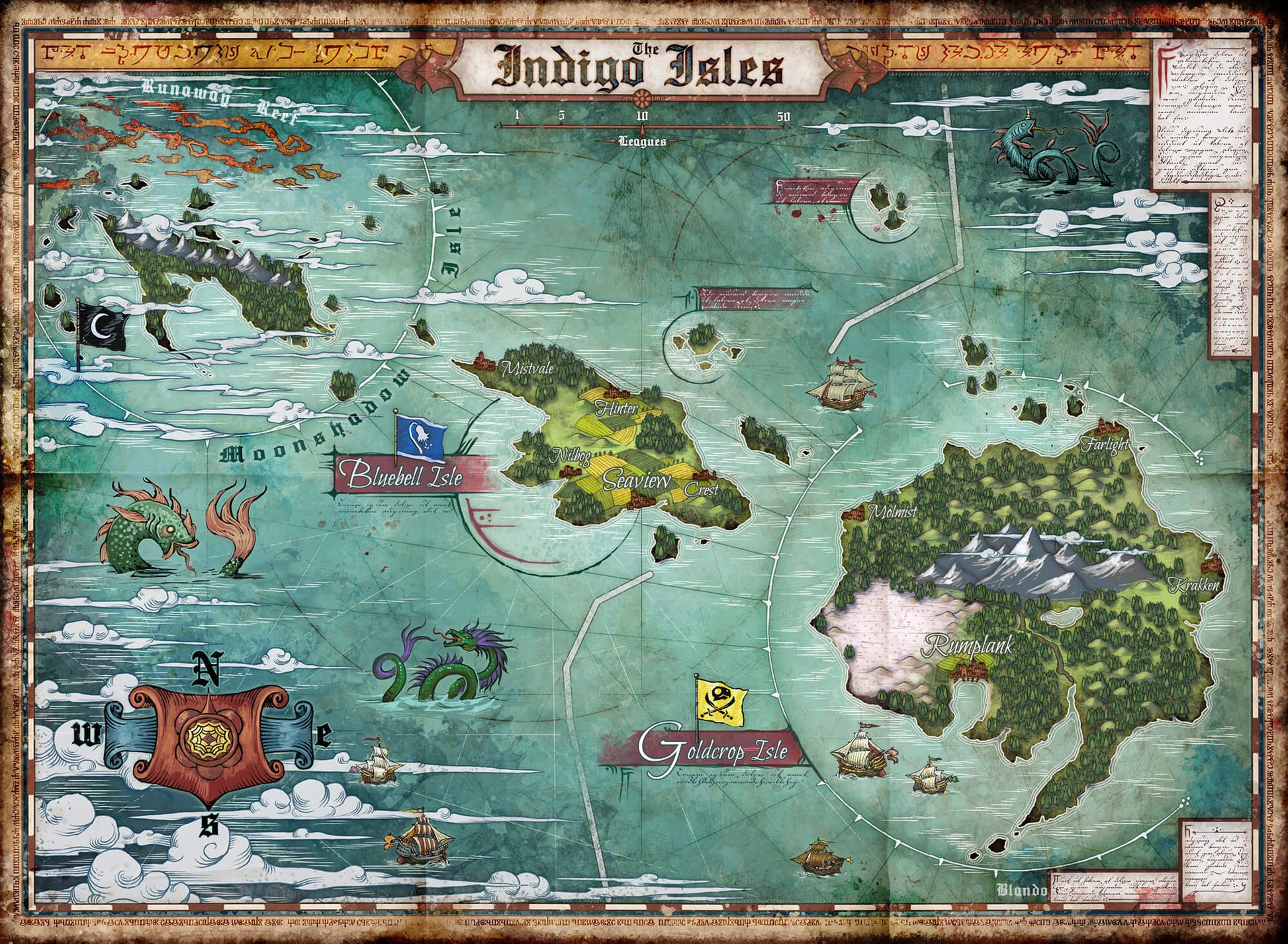 Jewel of the Indigo Isles Hardcover & PDF Roll For Combat