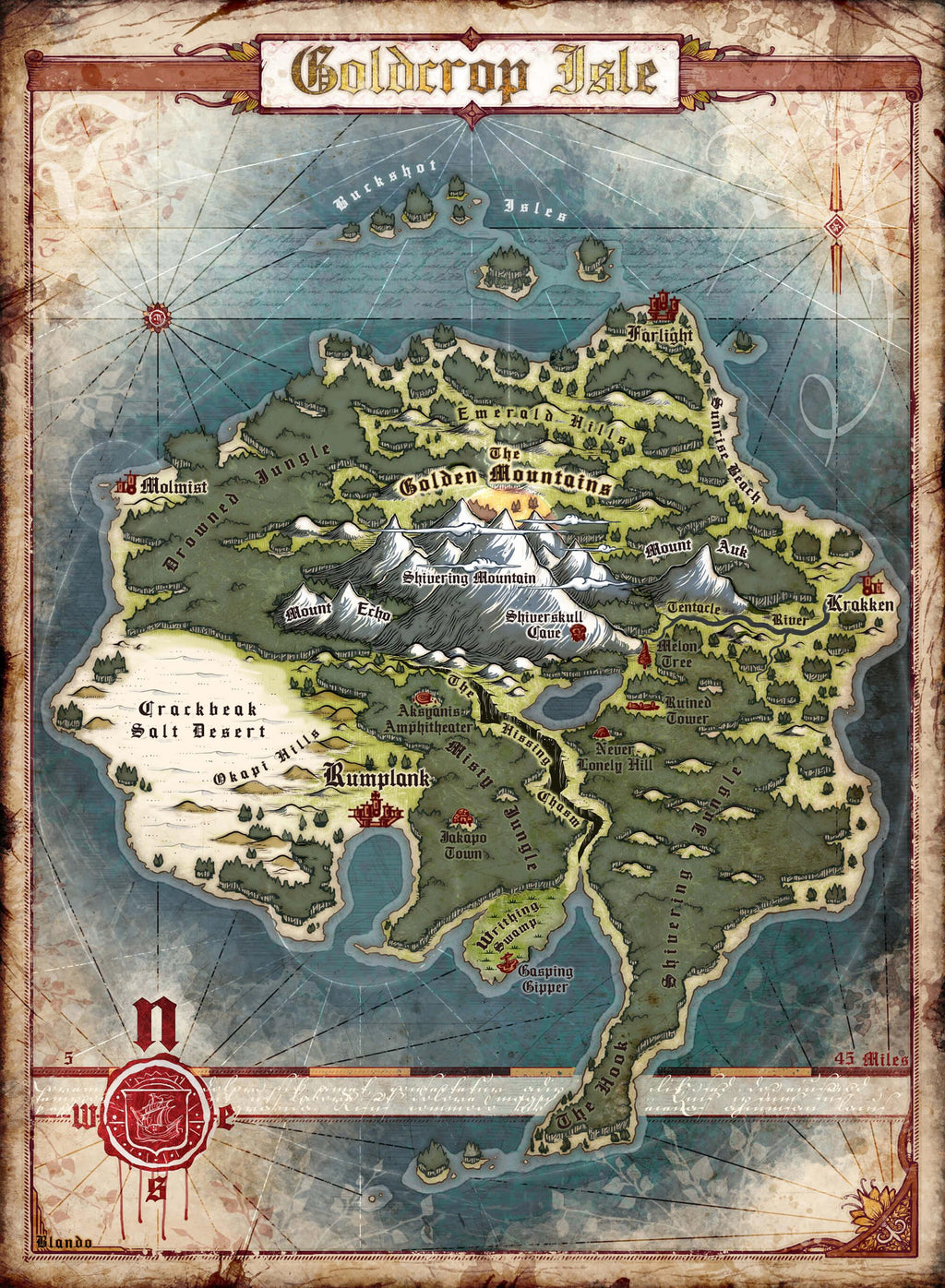 Jewel of the Indigo Isles Hardcover & PDF - Out of Play