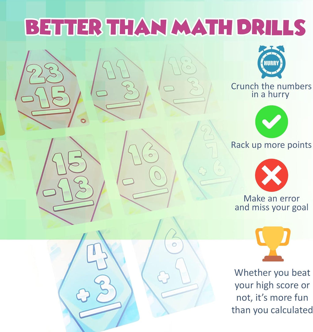 Math Rush: Addition and Subtraction | A Cooperative Time-Based Educational Math Flash Card |STEM Game to Master Mental Math Skills