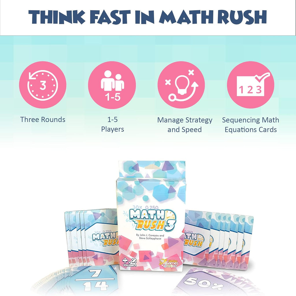Math Rush 3: Fractions, Decimals & Percentages | A Cooperative Time-Based Educational Math Flash Card |STEM Game to Master Mental Math Skills