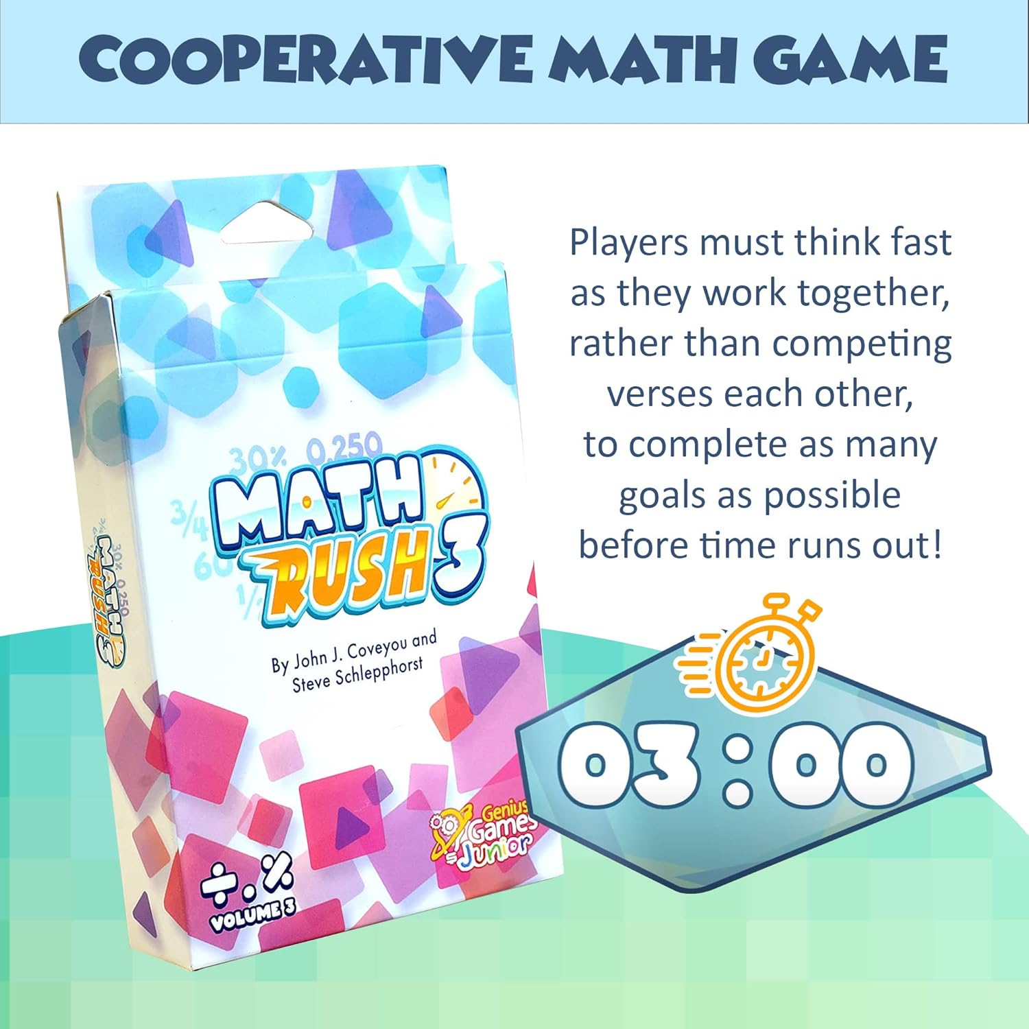 Math Rush 3: Fractions, Decimals & Percentages | A Cooperative Time-Based Educational Math Flash Card |STEM Game to Master Mental Math Skills