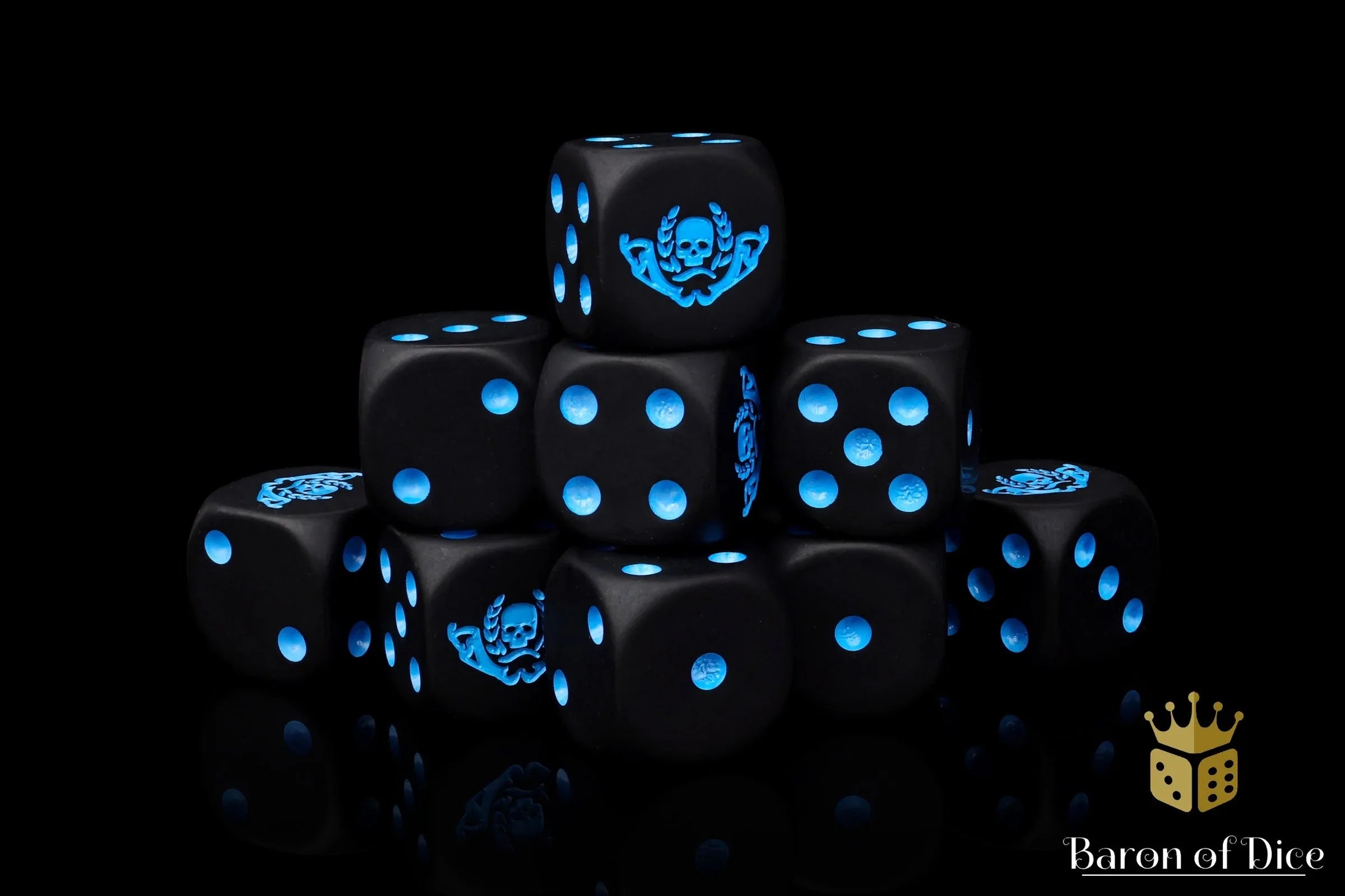 Mercenary Knights Dice - Black - Out of Play