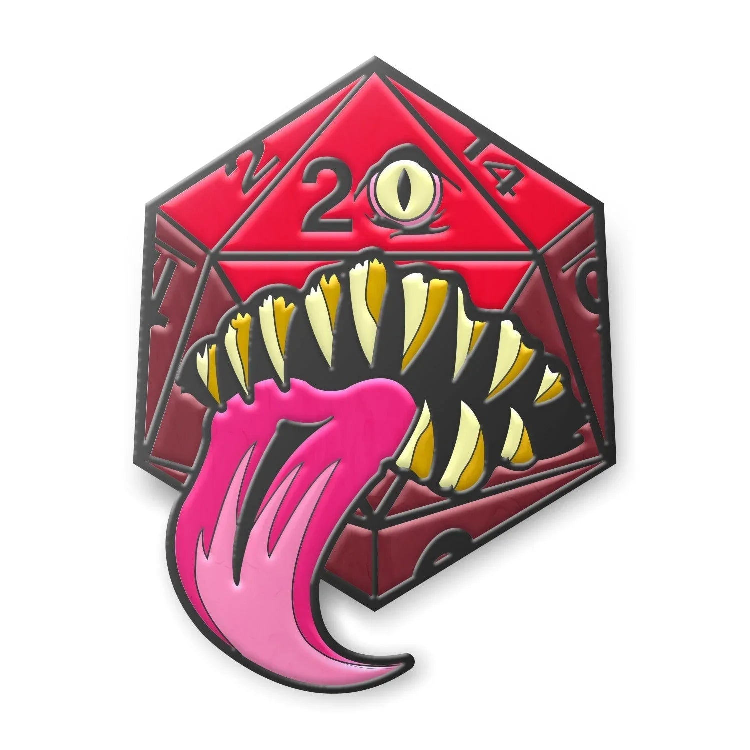 Mimic Die - Hard Enamel Adventure Dice Pin Metal by Norse Foundry - Out of Play