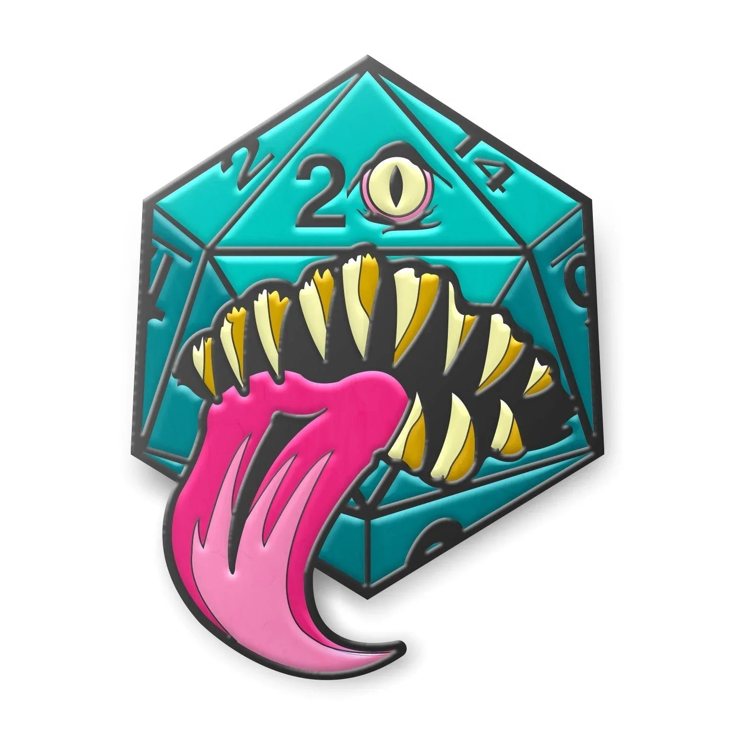 Mimic Die - Hard Enamel Adventure Dice Pin Metal by Norse Foundry - Out of Play
