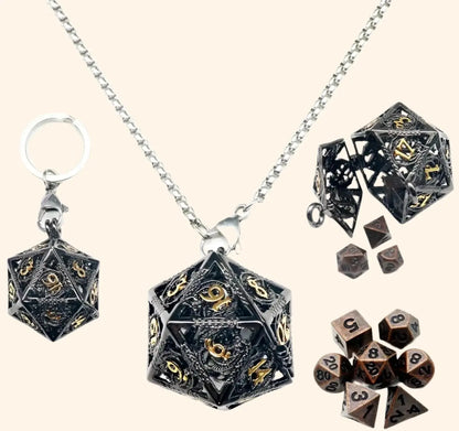 Mini Metal Dice Jewelry - Out of Play Board Game Accessories