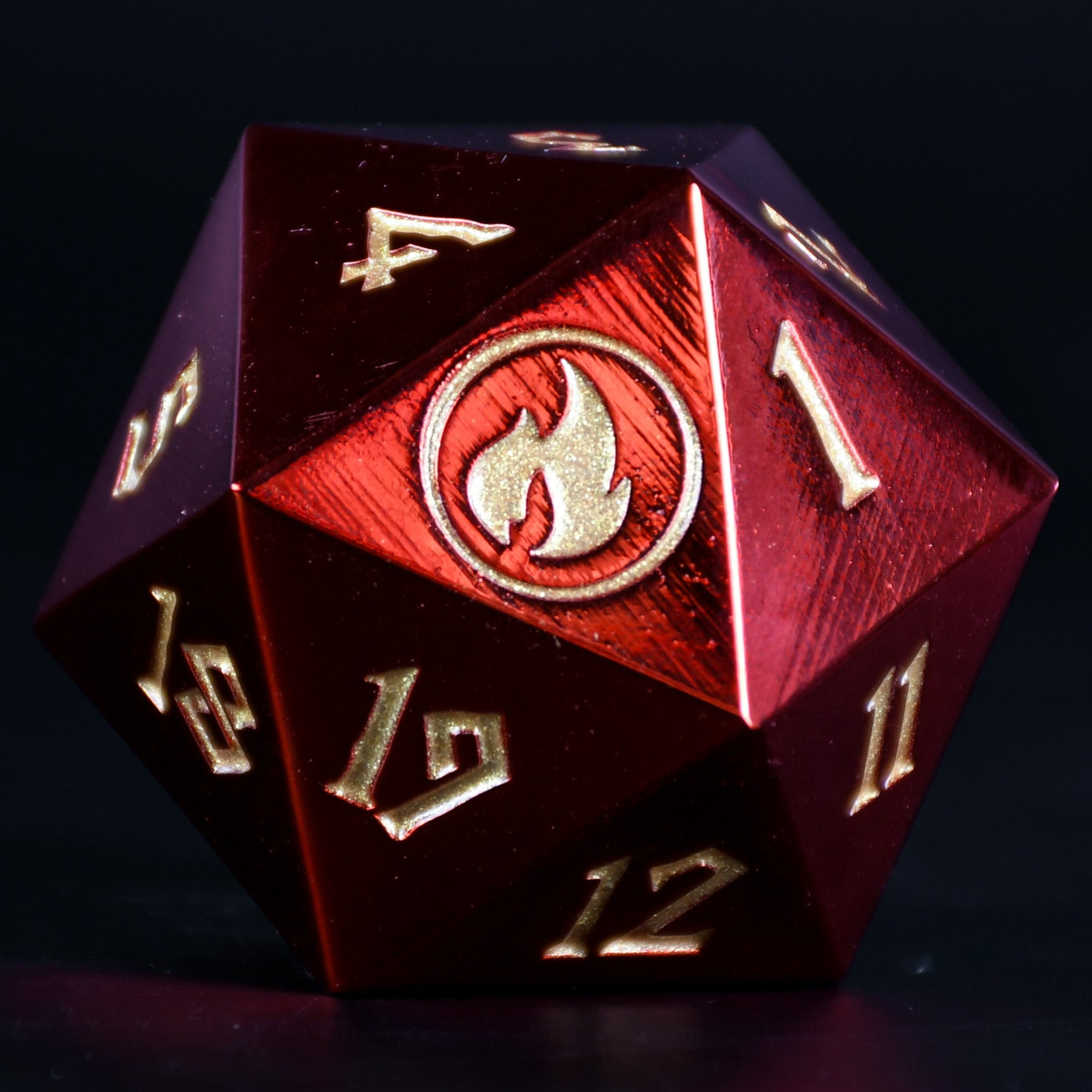 Mountain Mana Spindown Metal D20