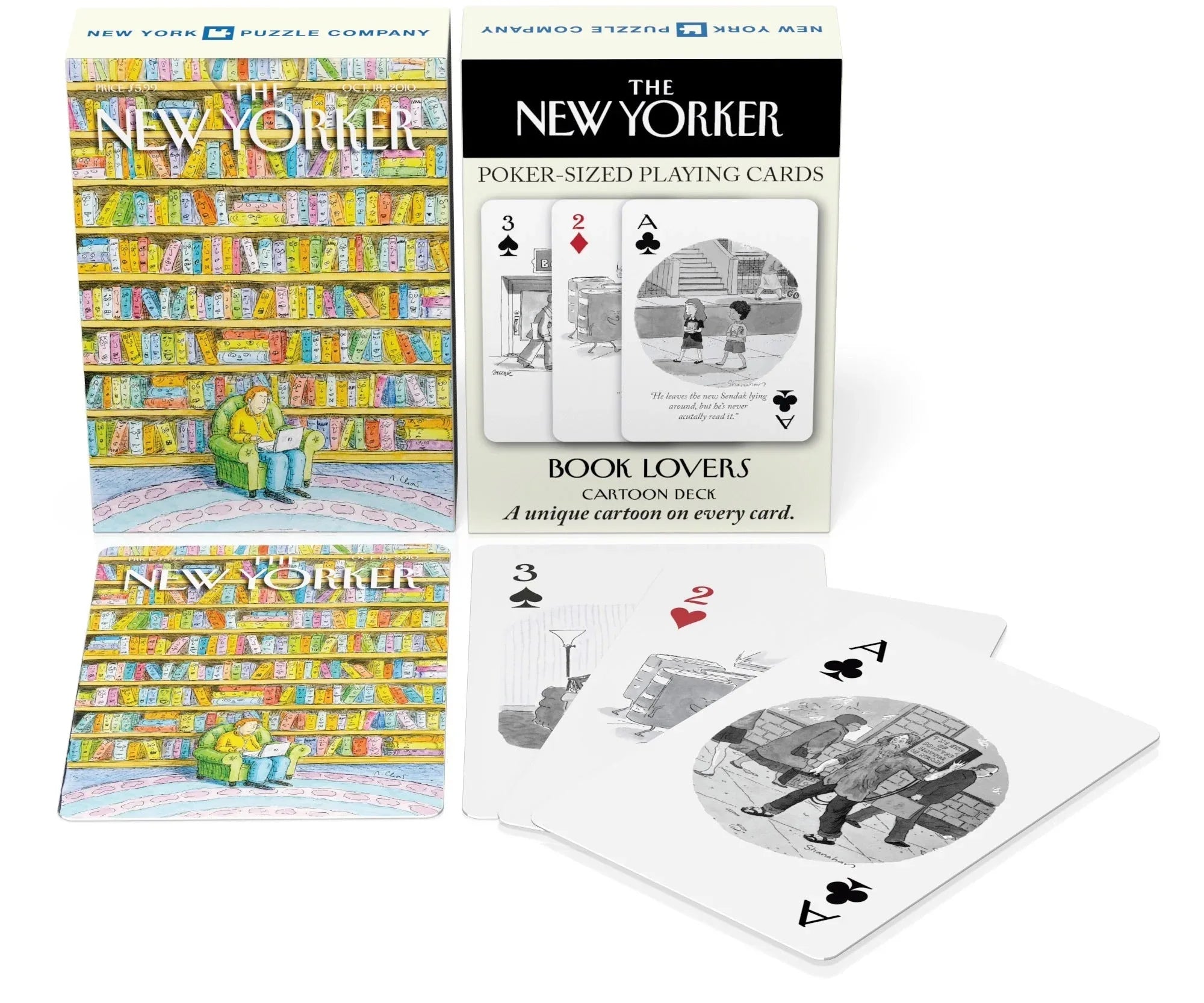 Book Lover Cartoons Playing Cards - Out of Play