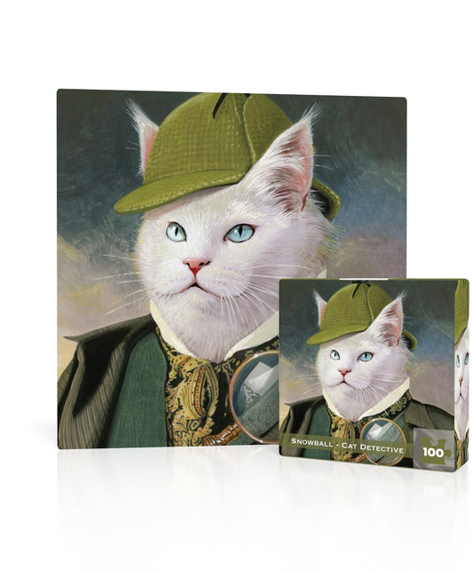 Snowball - Cat Detective Mini New York Puzzle Company