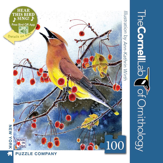 Cedar Waxwing Mini New York Puzzle Company