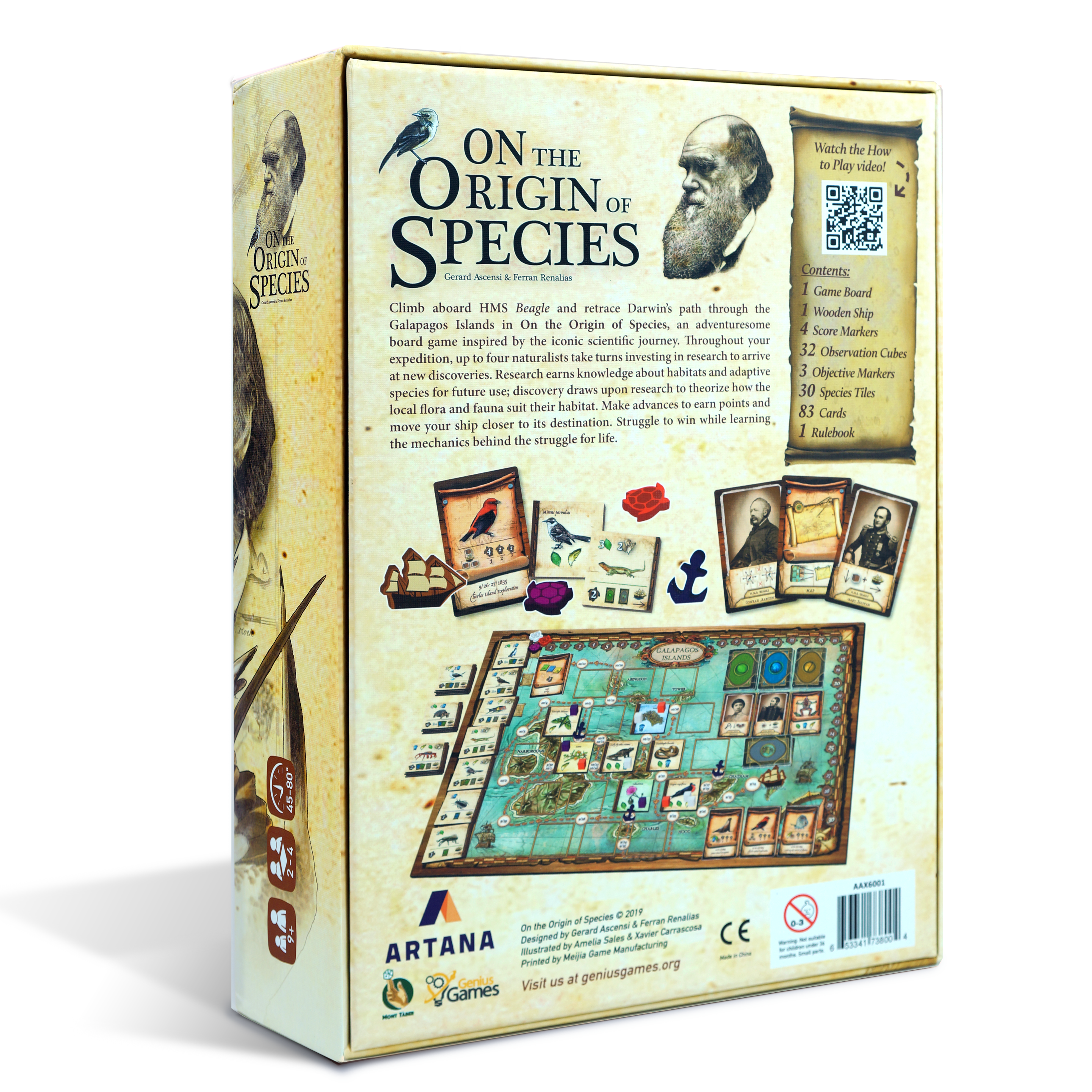 On the Origin of Species - An Evolutionary Research Board Game - Charles Darwin's Trip Through the Galapagos as a Strategic Science Board Game