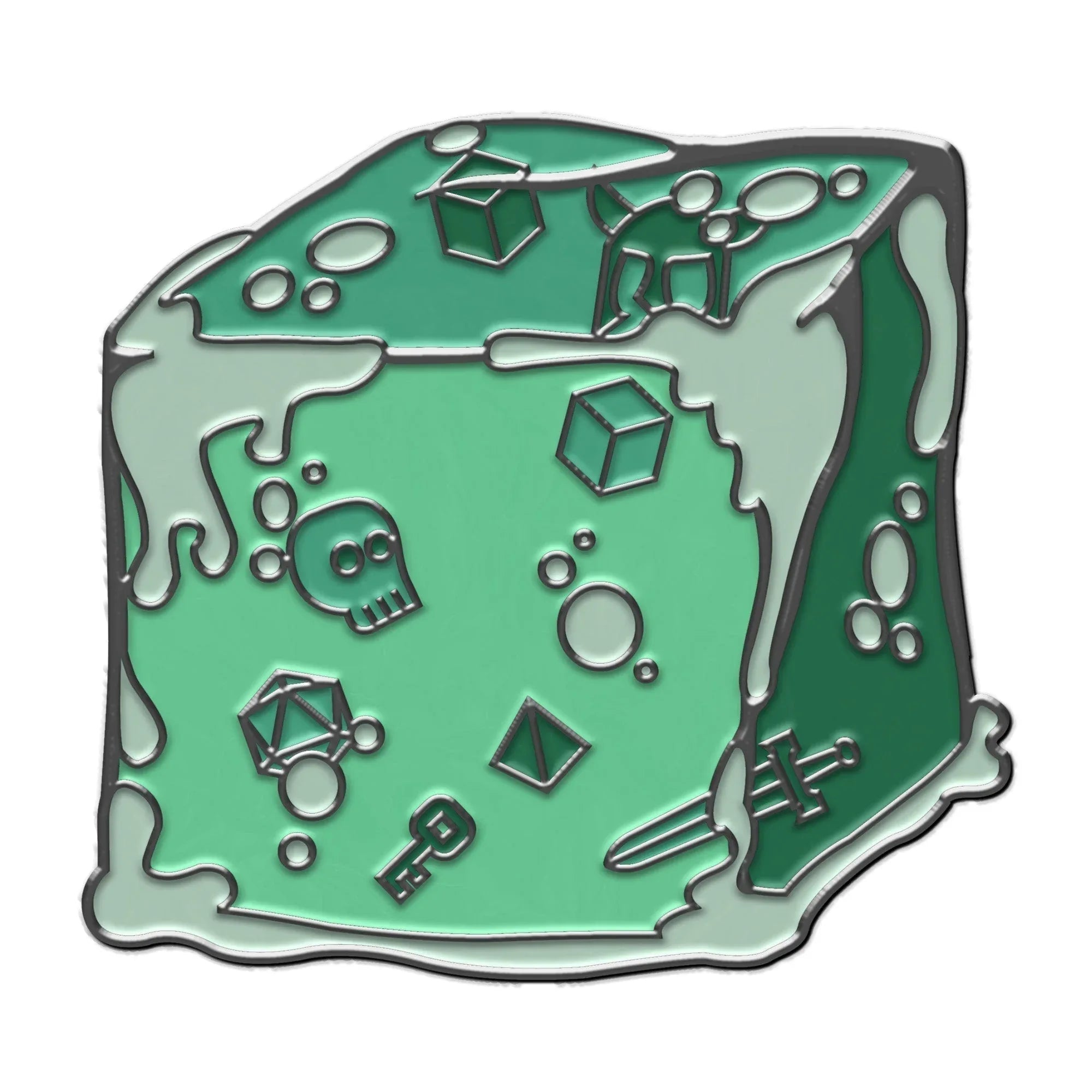Ooze of Doom - Hard Enamel Adventure Dice Pin Metal by Norse Foundry - Out of Play