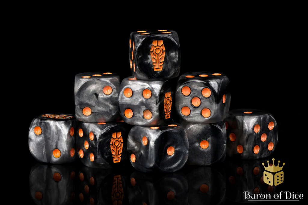 Day of the Dead Dice - Orange Coffin