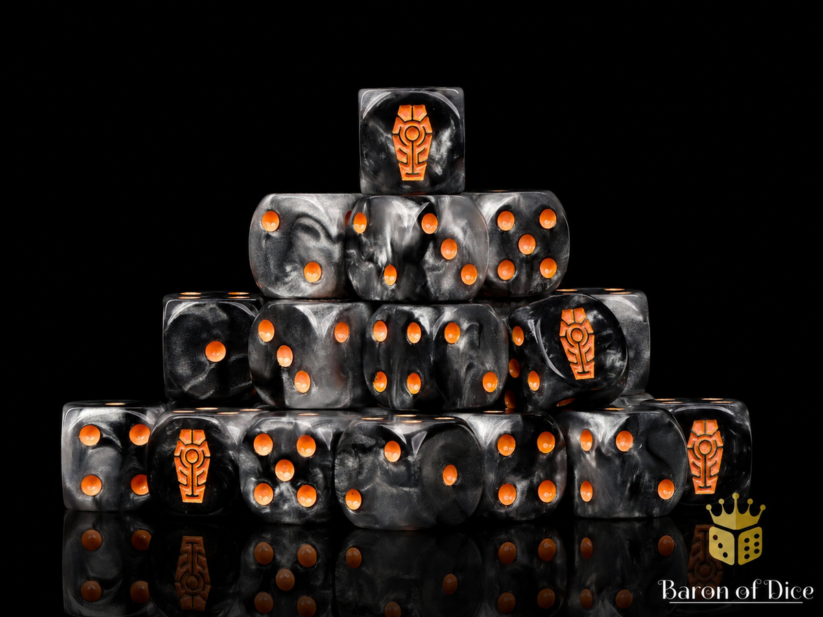 Day of the Dead Dice - Orange Coffin