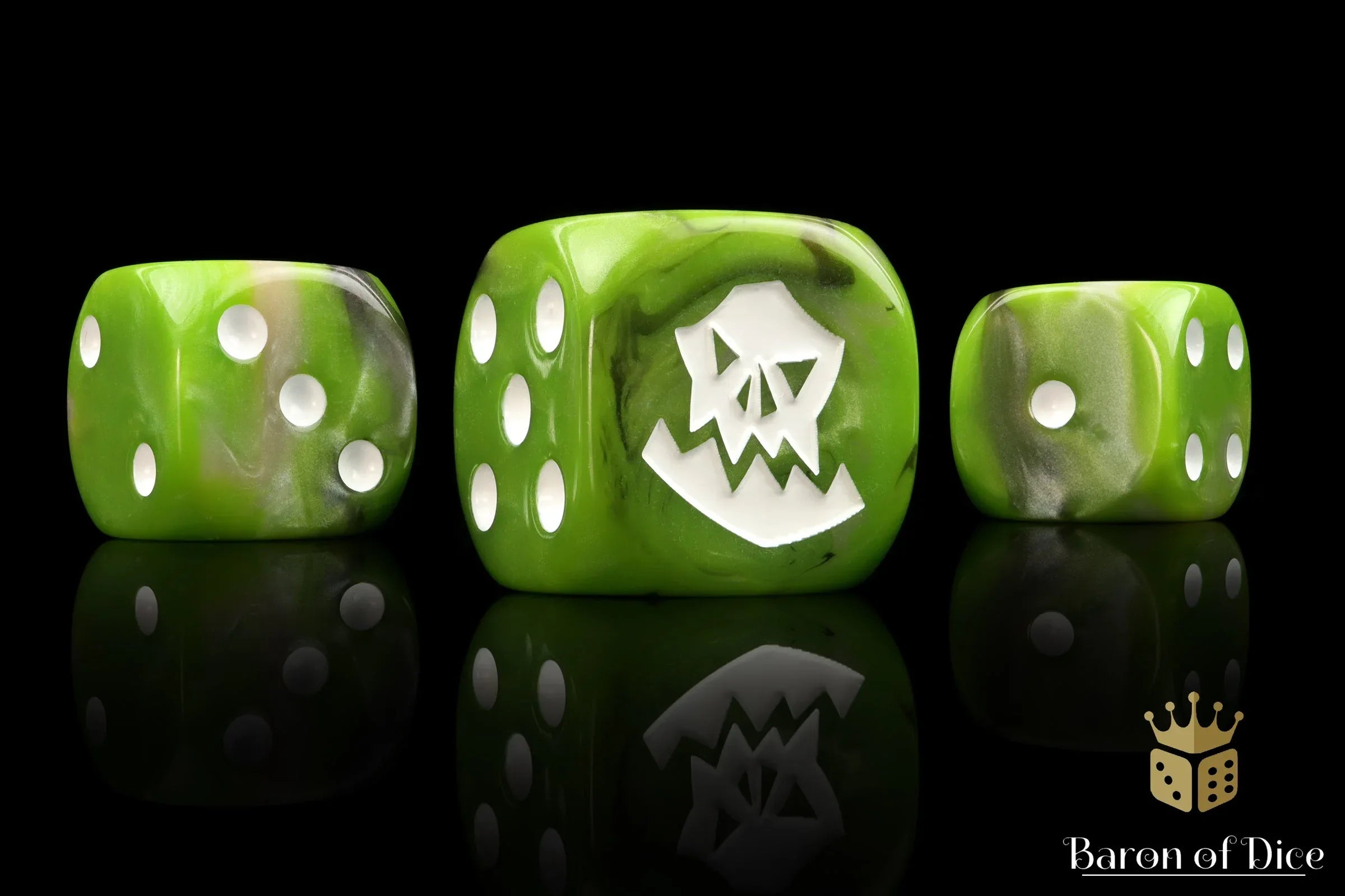 Orc Dice - White - Out of Play