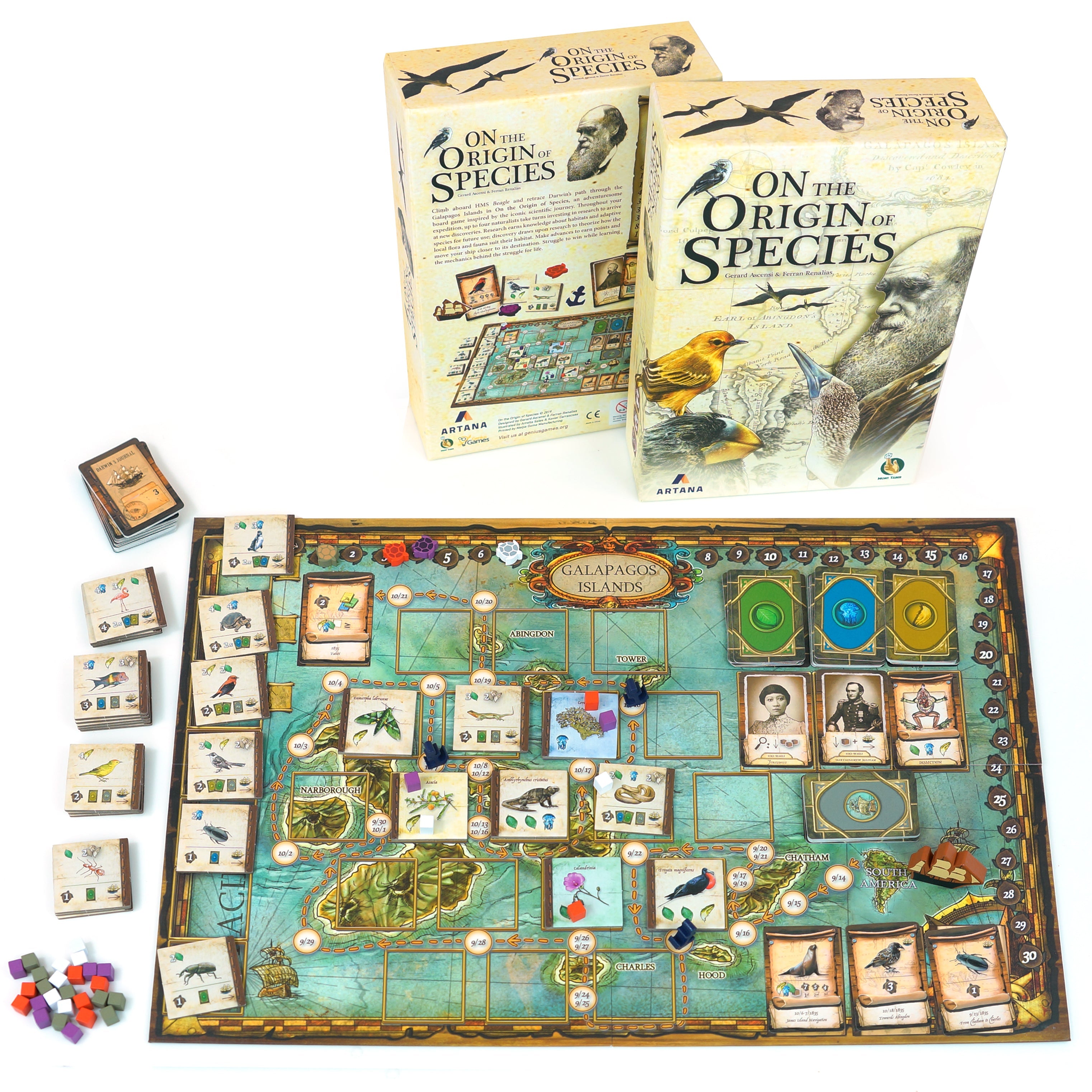 On the Origin of Species - An Evolutionary Research Board Game - Charles Darwin's Trip Through the Galapagos as a Strategic Science Board Game