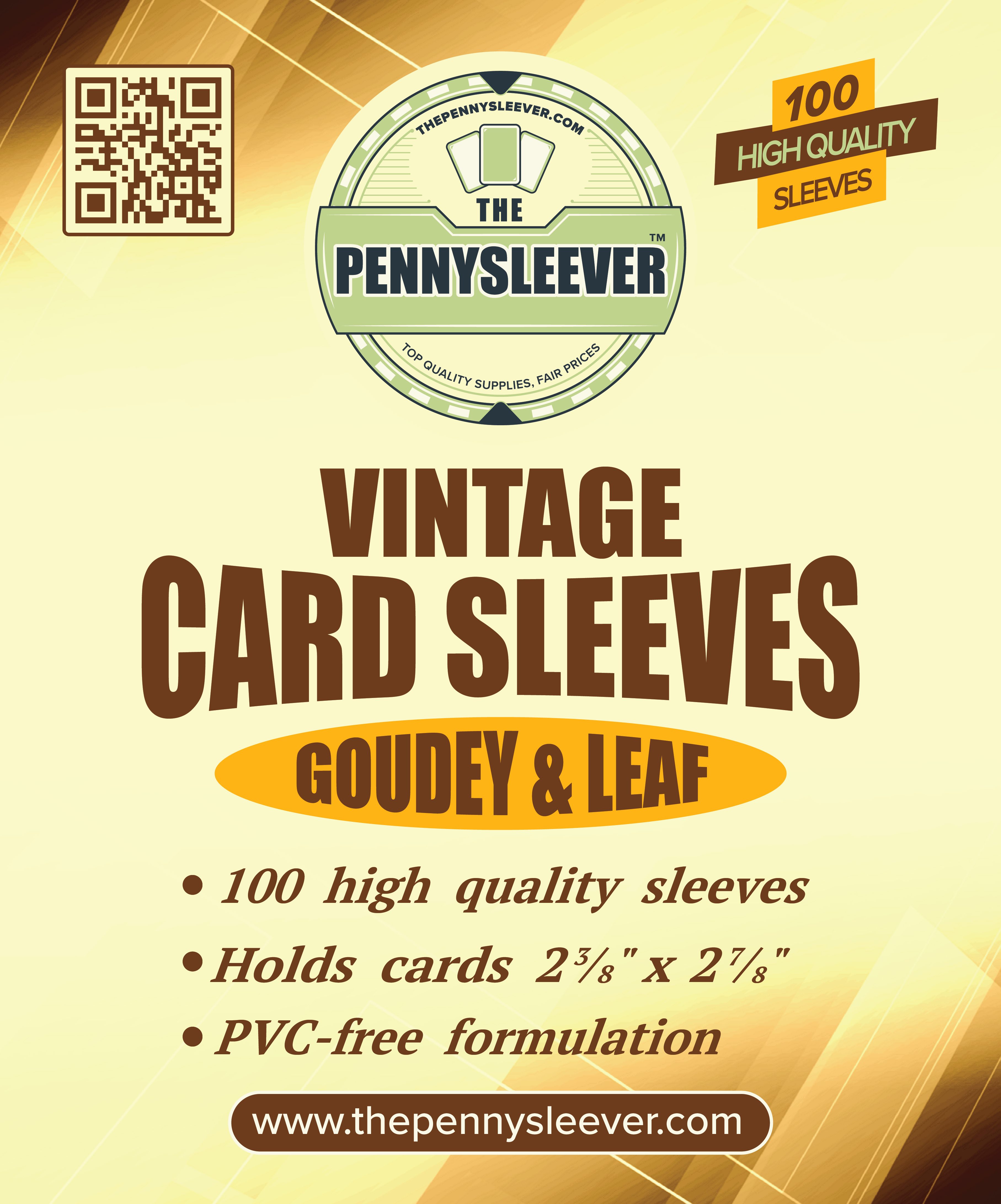 Vintage Card Sleeves Goudey & Leaf (100 count) - Out of Play