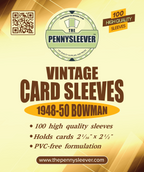 Vintage Card Sleeves 1948-50 Bowman (100 count) - Out of Play