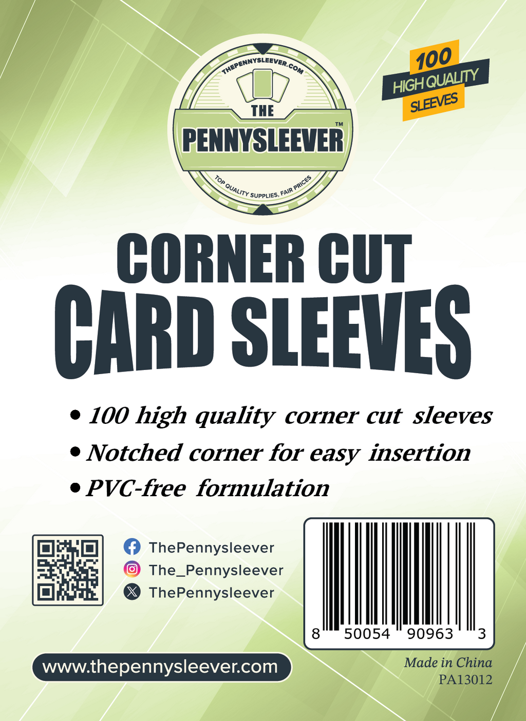 Corner Cut Card Sleeves (100 count) - Out of Play