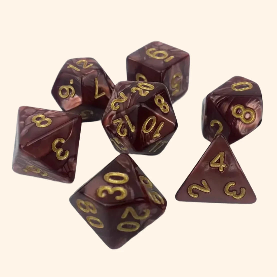 Pearly Dream Dice Collection - Out of Play Board Game Accessories