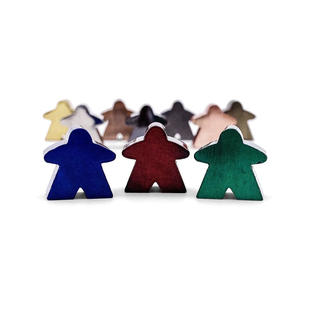10 Pack of Metal Meeples (Random Colors) - Out of Play