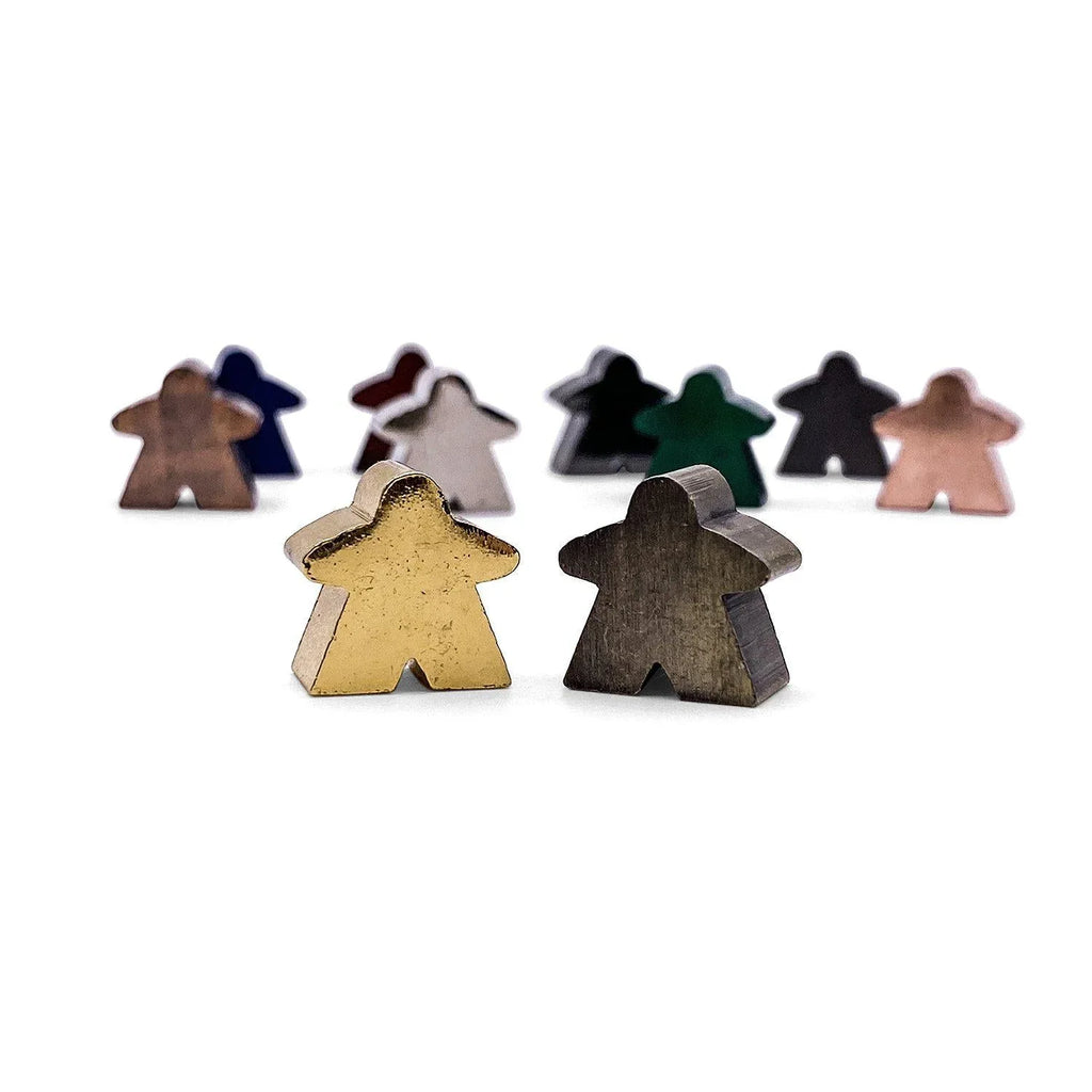 10 Pack of Metal Meeples (Random Colors) - Out of Play