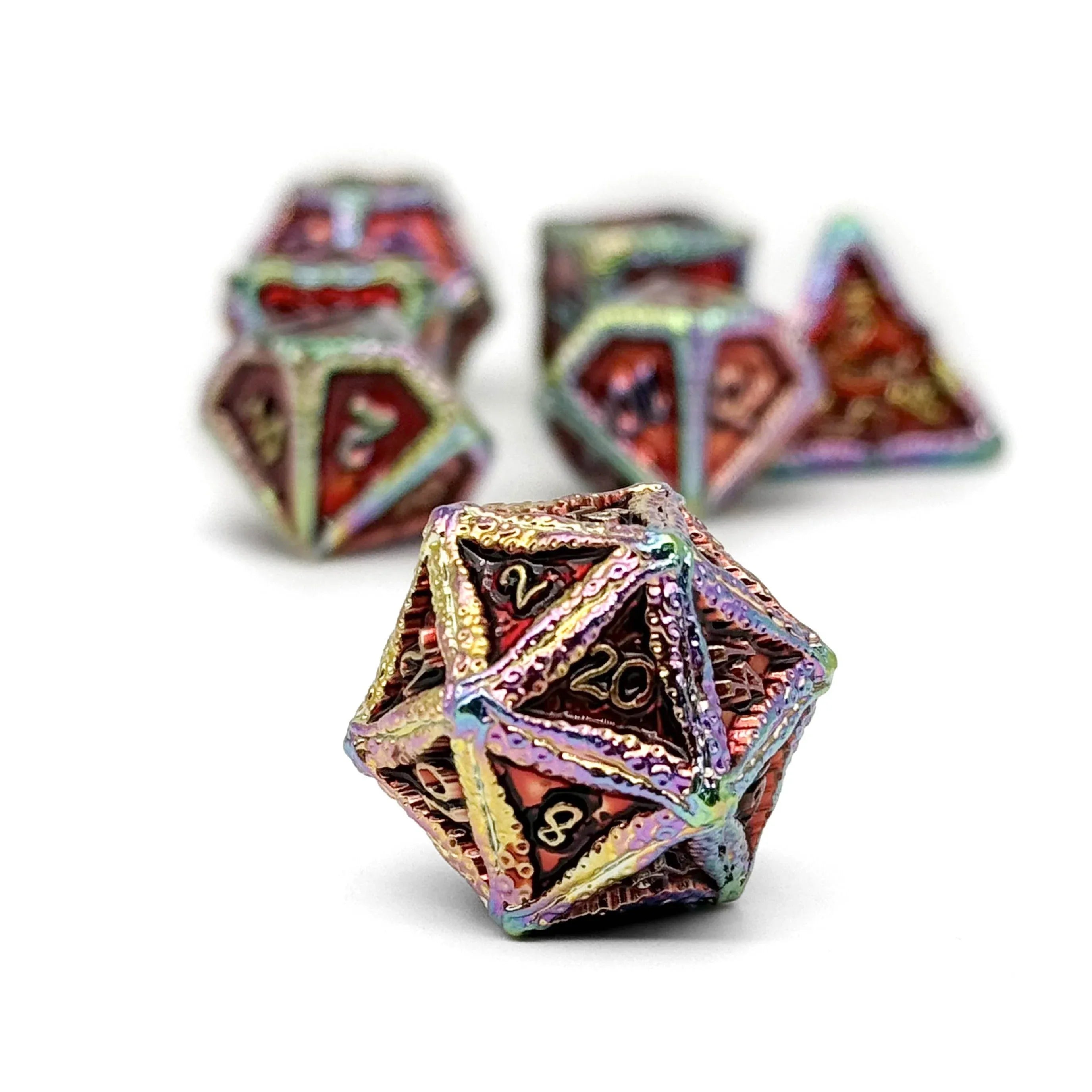 Pirate Dice - Ahoy Matey! 7 Piece RPG set Alloy Metal Dice - Out of Play