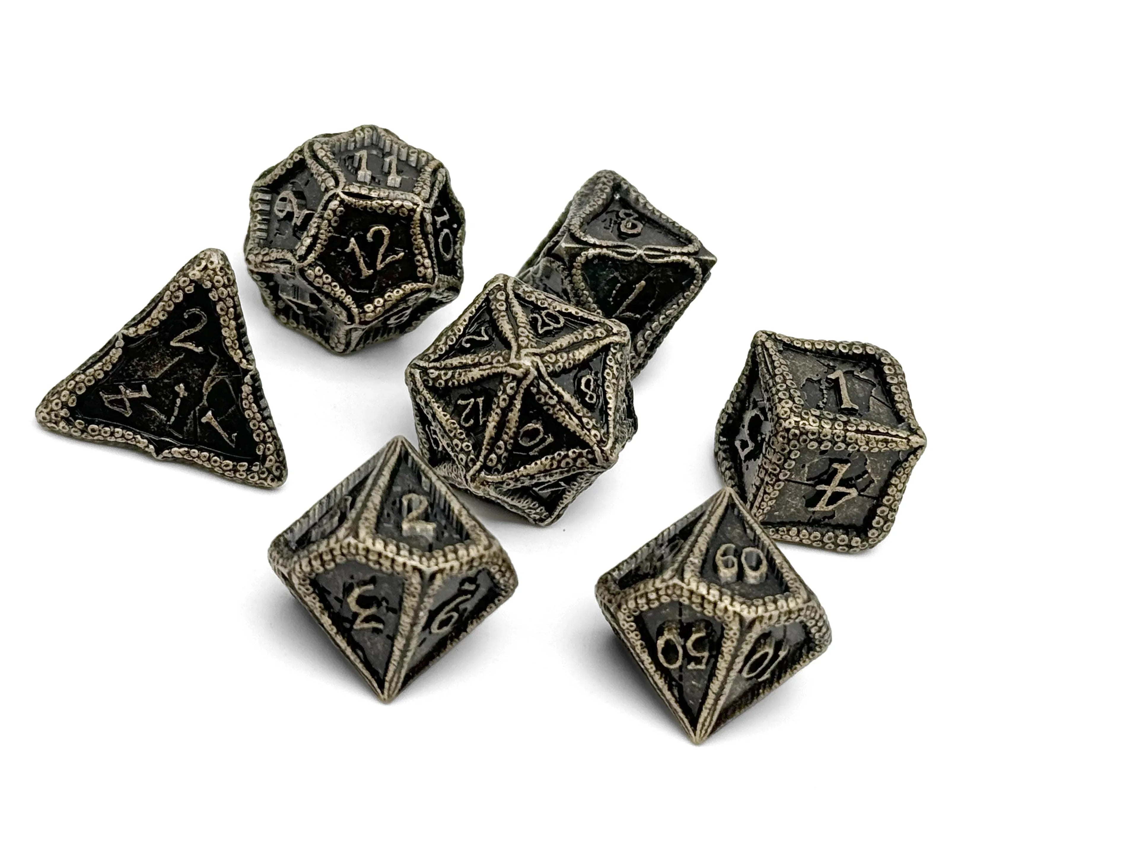 Pirate Dice - Pieces of 8 7 Piece RPG set Alloy Metal Dice