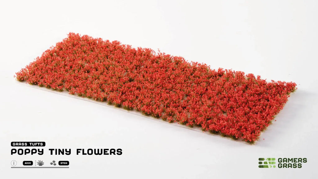 Gamers Grass - Tiny Flower Tuft Set - Poppy - Out of Play
