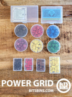 Bitsbins Power Grid - 6 Pods, 3 Minis, 1 Original, 1 Card Box, 1 Tile - Out of Play