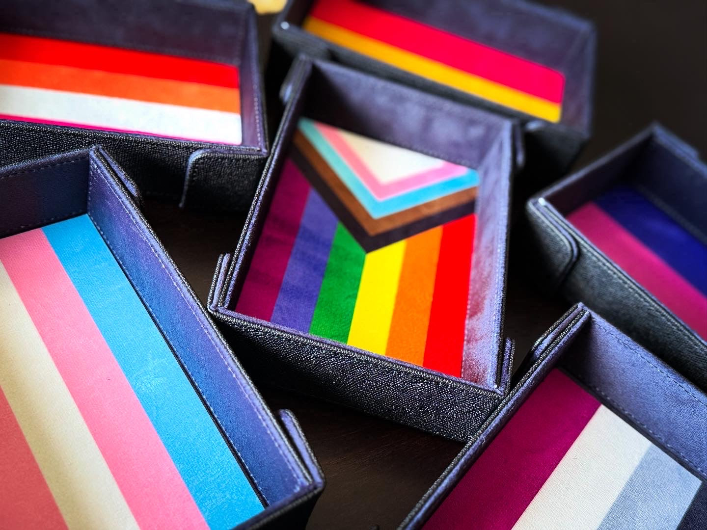 Pride Dice Tray of Folding™ Magnetic - Pansexual