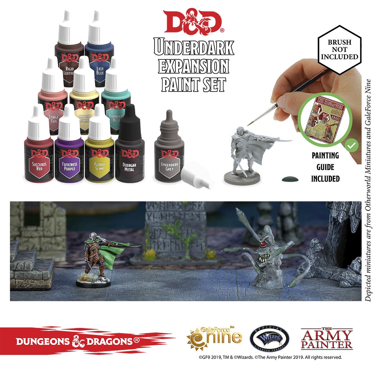 The Army Painter - D&D - Nolzur's Marvelous Pigments - Underdark Paint Set & Miniature - Out of Play