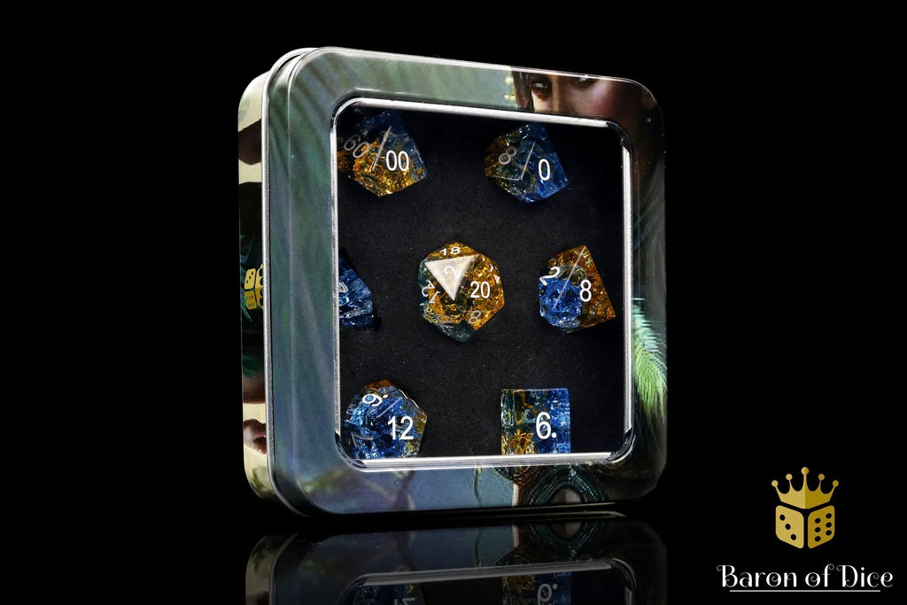Liuli Glass RPG Dice Set - 7 Pieces - Out of Play