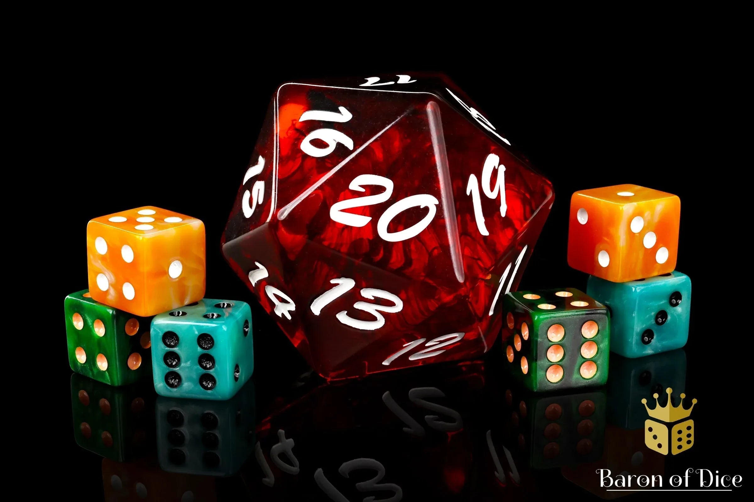 Big Ass D20 - Red Fire - Out of Play