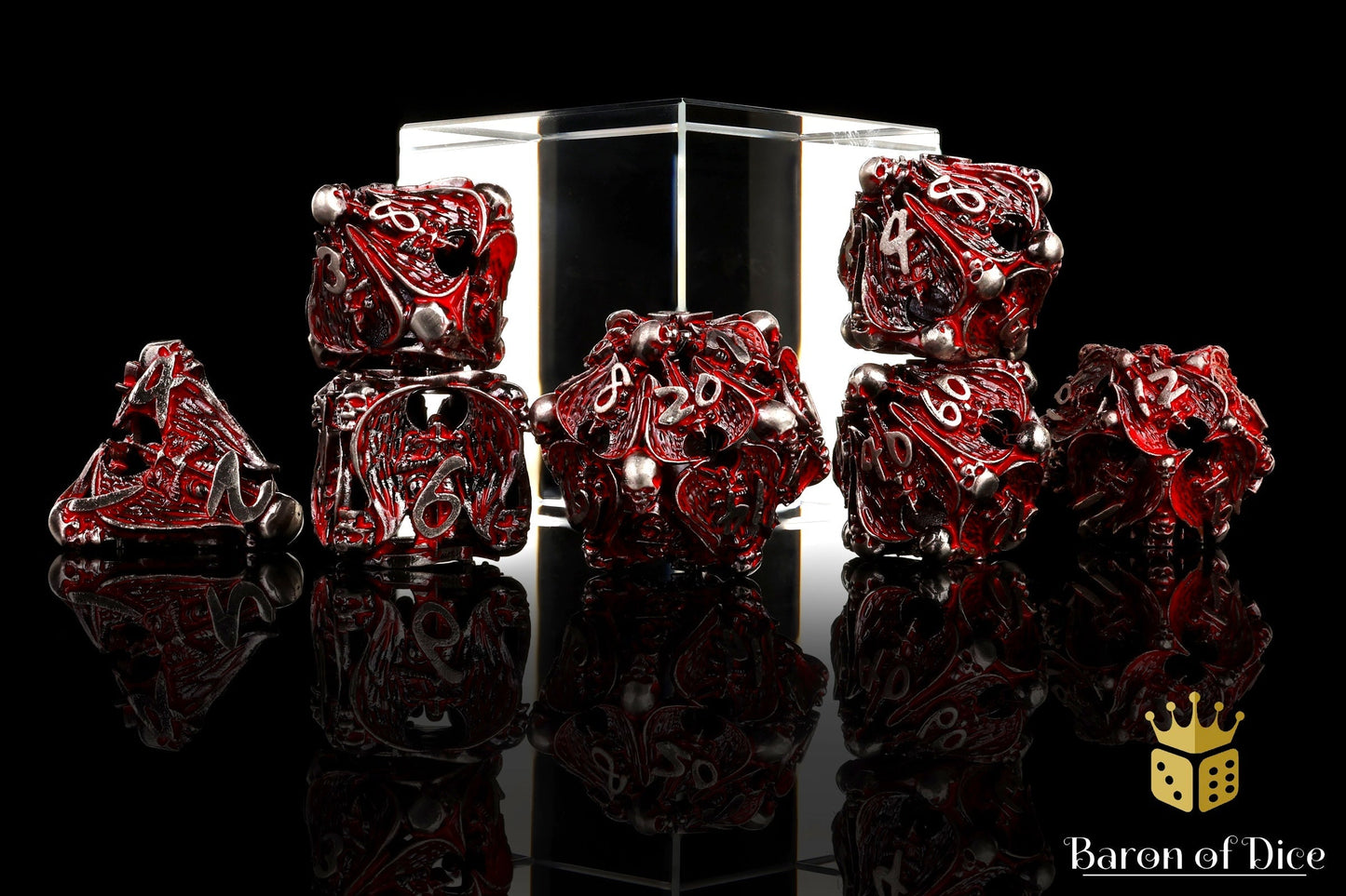 Angels of Death Metal RPG Dice - 7 Pieces - Out of Play