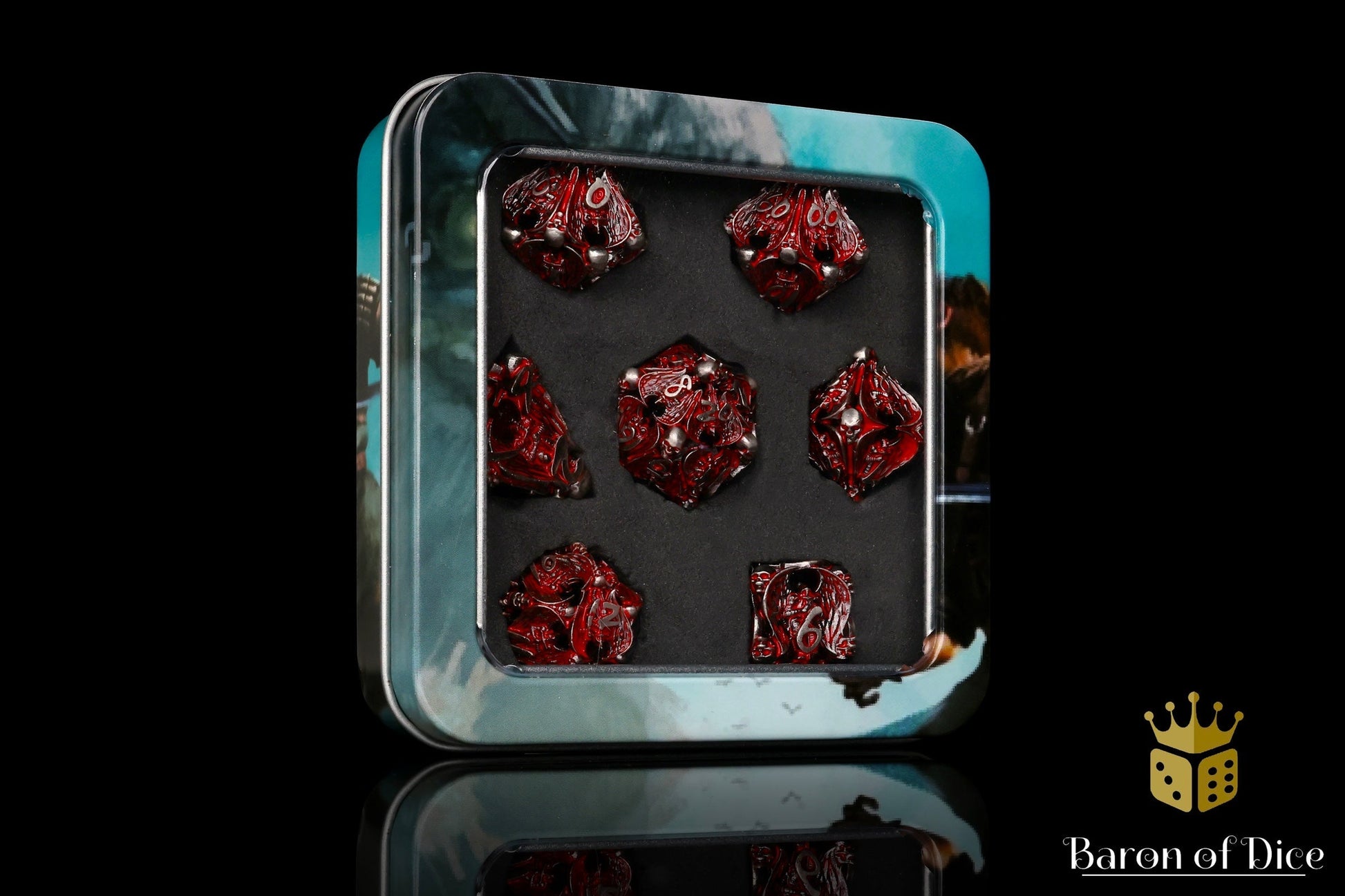 Angels of Death Metal RPG Dice - 7 Pieces - Out of Play