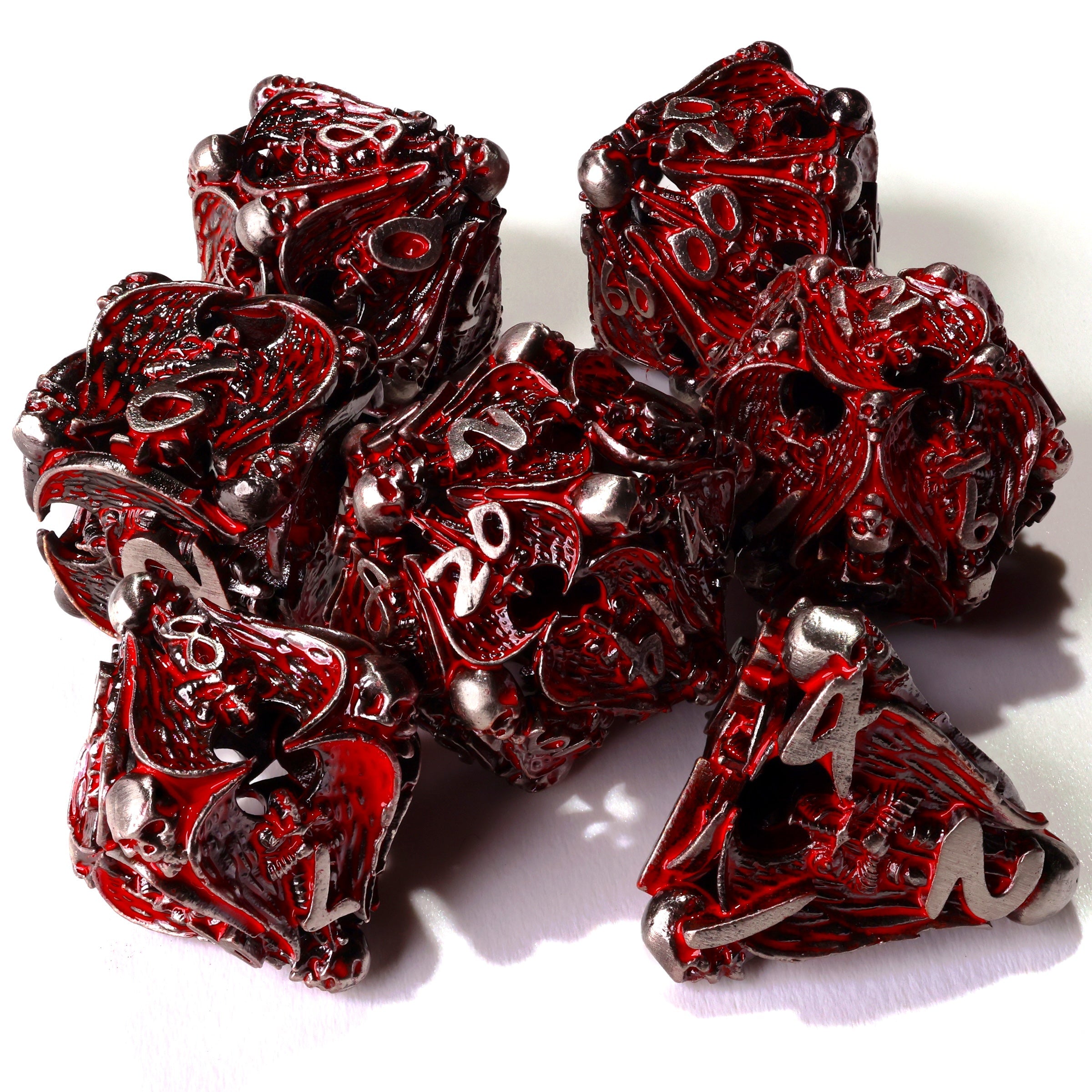 Angels of Death Metal RPG Dice - 7 Pieces - Out of Play