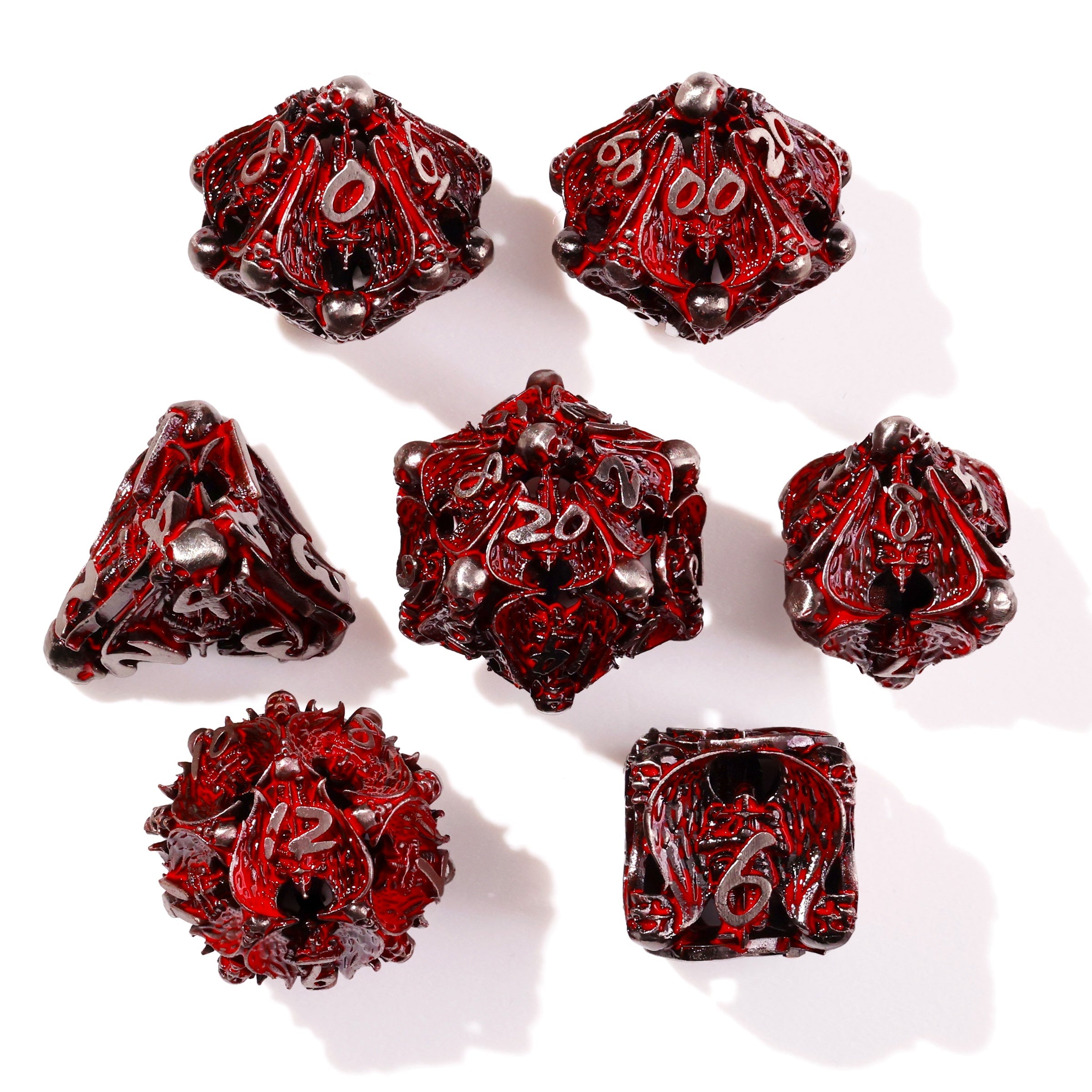 Angels of Death Metal RPG Dice - 7 Pieces - Out of Play