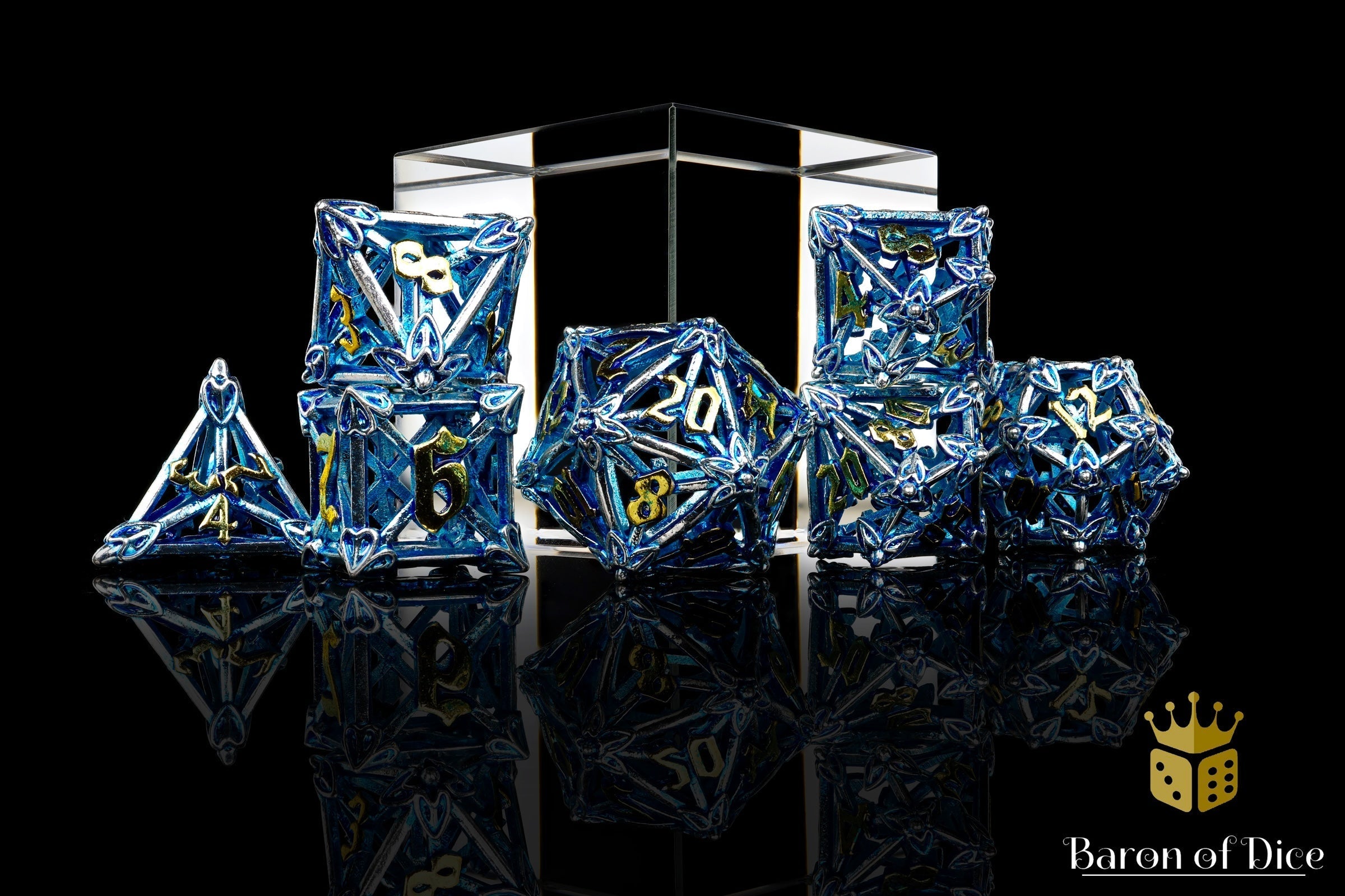 Elven Forged Trinkets Metal RPG Dice Set - 7 Pieces - Out of Play